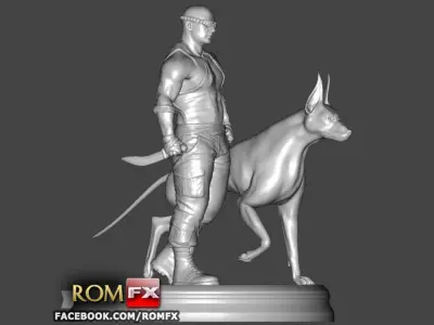 Riddick Action Figure Printable - Vin Diesel 3D print model