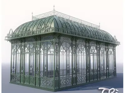GREENHOUSE ornate gazebo 3D model