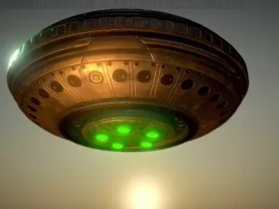 UFO Type 8 Animated and Game Ready Low-poly 3D model