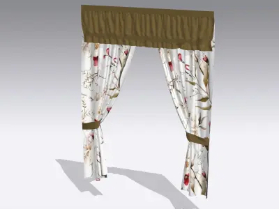 Curtain Low-poly 3D model
