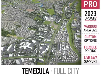 Temecula  Low-poly 3D model