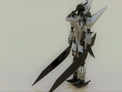 Robot Cyborg Game Caracter Sci Fi 3D model purchase