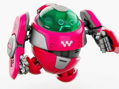DRONE BOT S-2000 RIGGED 3D model