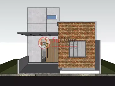 House 6x11m code 647 - Sketchup 3D model 3D model 3D model