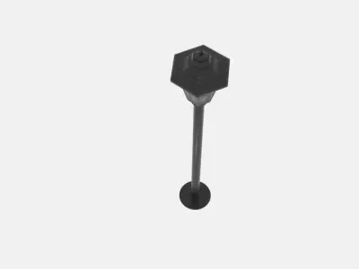 LED Outdoor Solar Garden Light Long 3D model