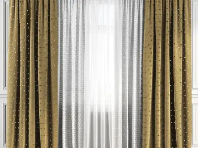 Curtain Set 128 3D model