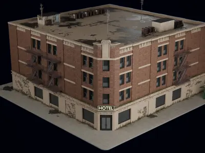 New York Building kit v2 Low-poly 3D model