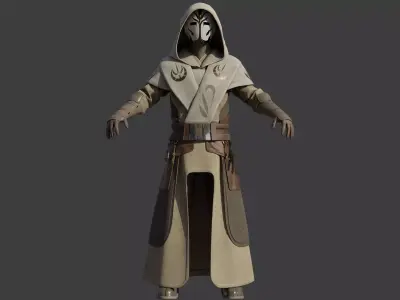 Star Wars-Jedi Temple Guard Game Ready Rigged Low-poly  Low-poly 3D model