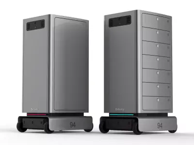 Generic Delivery Robot 01 7 Drawers 3D model