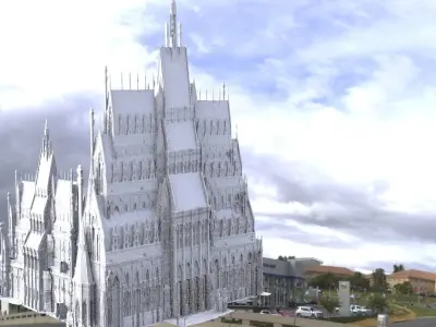 Country Mansion horror spooky castle mansion 3D model