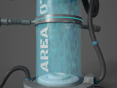 Sci-Fi Capsule Low-poly 3D model