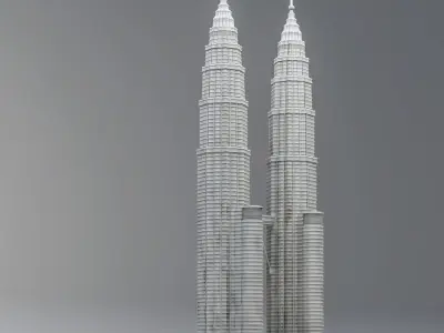 Petronas Towers 3D model 3D model