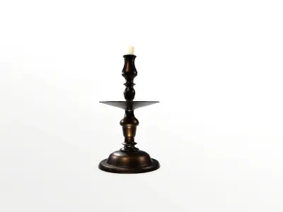 Candlestick candle stand Low-poly 3D model
