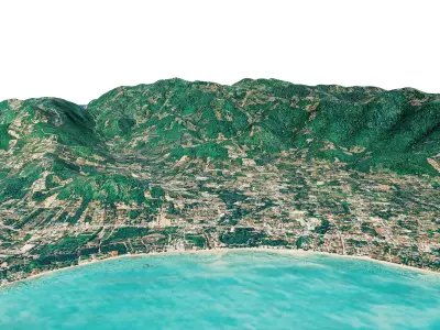 Ko Samui island full 3d model terrain 3D model