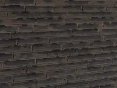 Weathered Vertical Wood Planks PBR Seamless Texture