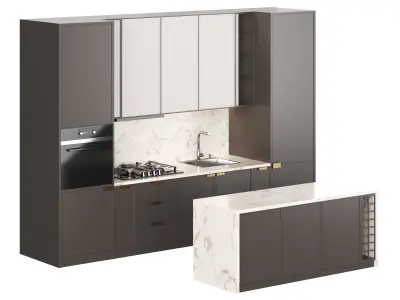 Modern kitchen 04 3D model purchase