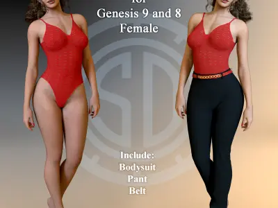 SD Body Pant Set for Genesis 9 and  8 female
