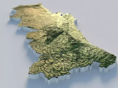 Portugal Terrain Country 3D model