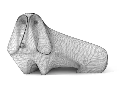 JONATHAN ADLER Ceramic Basset Hound 3D model