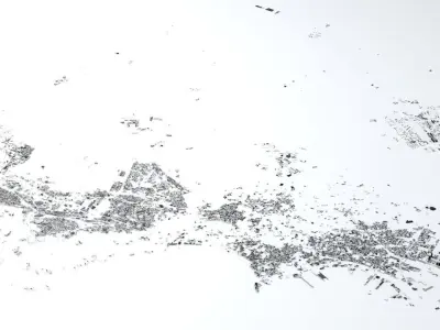 Naples Downtown Area and Scampia Streets and Buildings 3D model