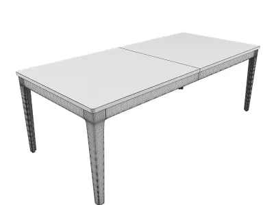 DINING TABLE 220 X 100 CM NORTHWOOD OAK TONE 3D model