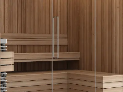 Sauna with electric heater Wi-Fi 3D model
