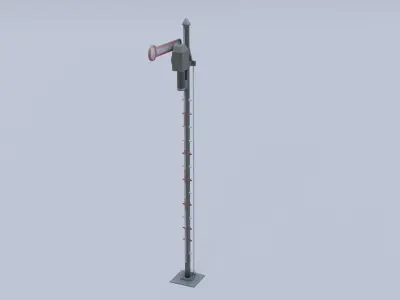 Austrian track signal Low-poly 3D model