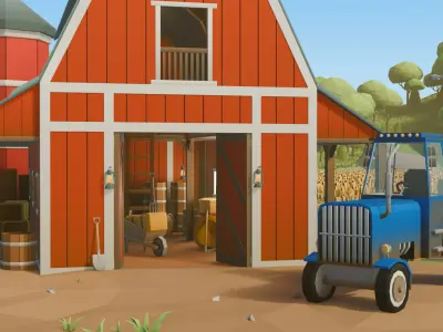 Farm Asset Stylized Pack  Low-poly 3D model