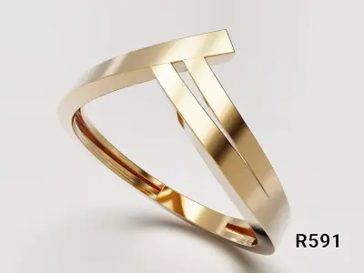 Split Minimal Band Ring 3D print model