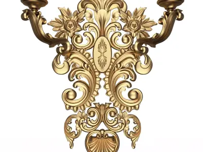 Classic Wall Chandelier 05 Low-poly 3D model