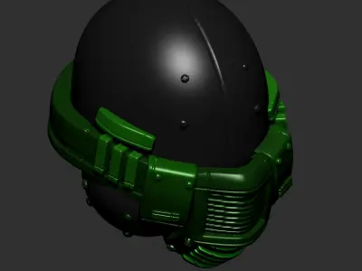 helmet high poly sculpt 3d printable ver 7 3D model 3D model