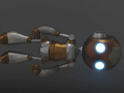 Robot with eyes 3D model
