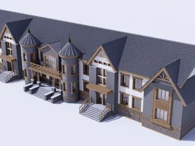 village building Low-poly 3D model