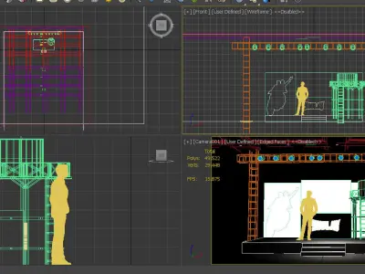  Sholay theme stage  3D model