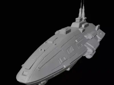 Sci-Fi Spaceship 3D model shop