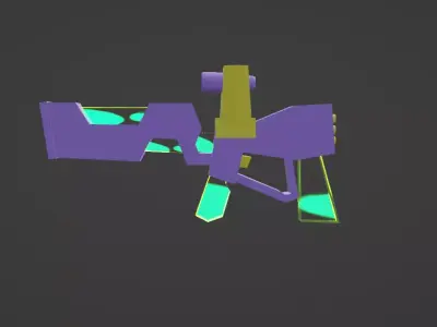 Sci-Fi Gun 3D Low-poly 3D model