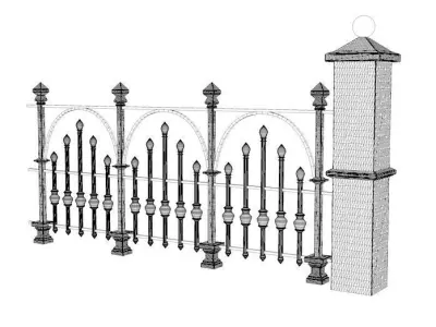 American Fence Free 3D model