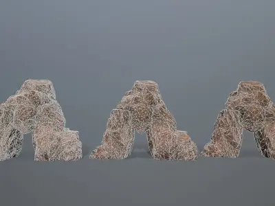Skull Cave Low-poly 3D model