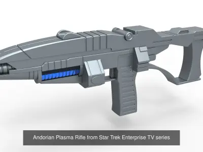 Andorian Plasma Rifle and Plasma Pistol Star Trek Enterprise 3D Model Pack