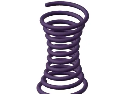 Plastic Concave Spring Toy 3D model