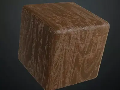 Modern Blue Stained Wood Geometric Mosaic PBR Seamless Texture