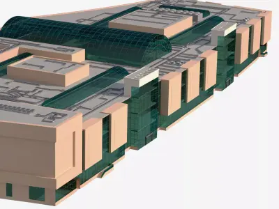 Shopping Circle Mall Jumeirah village dubai 3D model