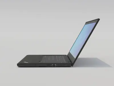 laptop with light Low-poly 3D model