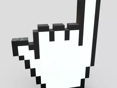 Cursor Hand 8 Low-poly 3D model