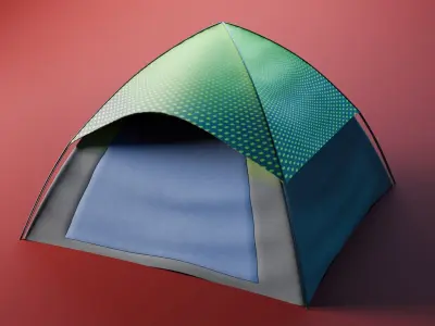 Modern Camping Tent Free 3D model
