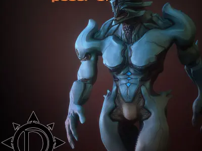 Impetus creature in motion 3D model