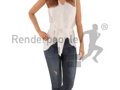 Sophia 003 Animated Idling Casual Woman Free low-poly 3D model