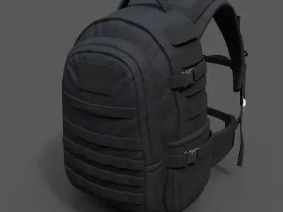 Backpack Camping Generic military human bag storqge baggage  Low-poly 3D model