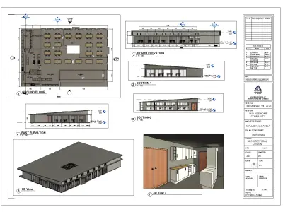 Canteen and Kitchen Building - Revit Model 3D model