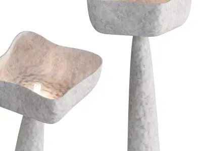 Eole floor lamp Floor lamp in plaster 3D model